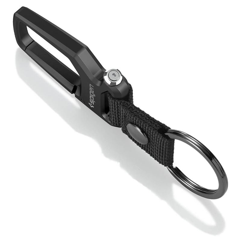 Spigen Carabiner With KeyRing 1 Pack, black