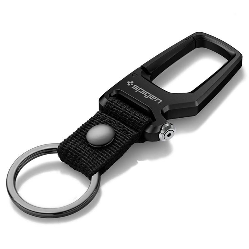 Spigen Carabiner With KeyRing 1 Pack, black
