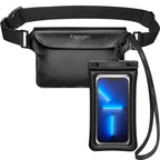 Spigen Aqua Shield Waterproof Floating Case + Waterproof Waist Bag A621 Set, black