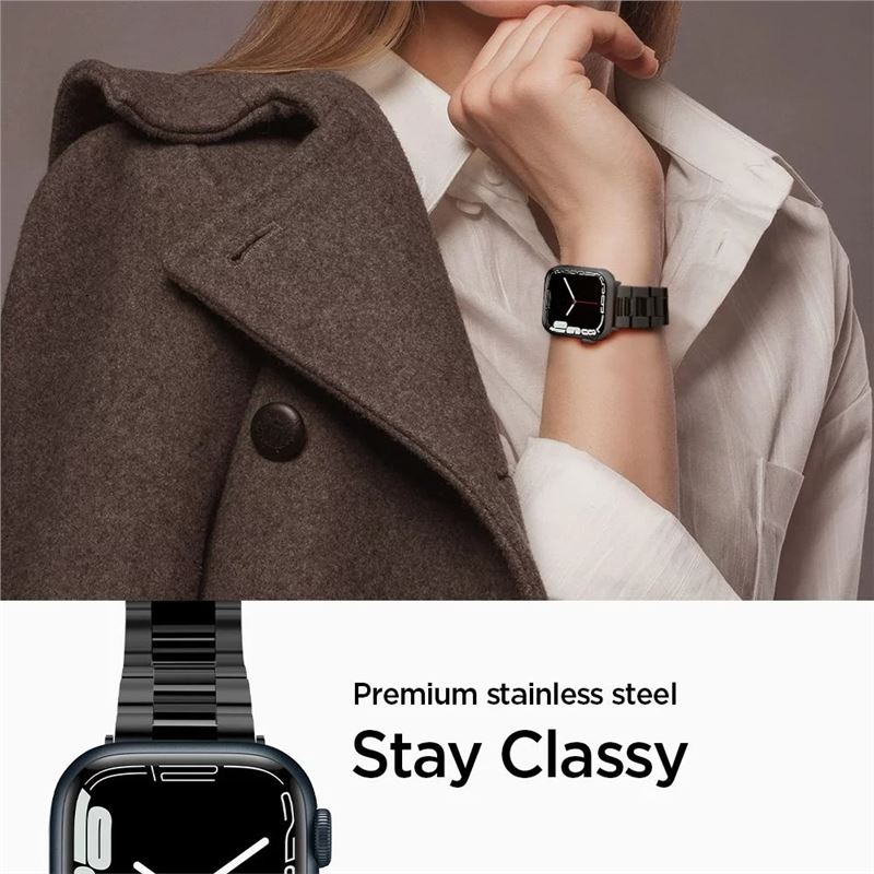 Spigen Modern Fit Watch Band, black - Apple Watch 42mm/41mm/40mm/38mm