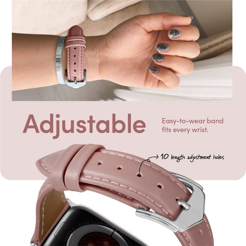 Spigen Kajuk Watch Band, ružová – Apple Watch 41mm/40mm/38mm