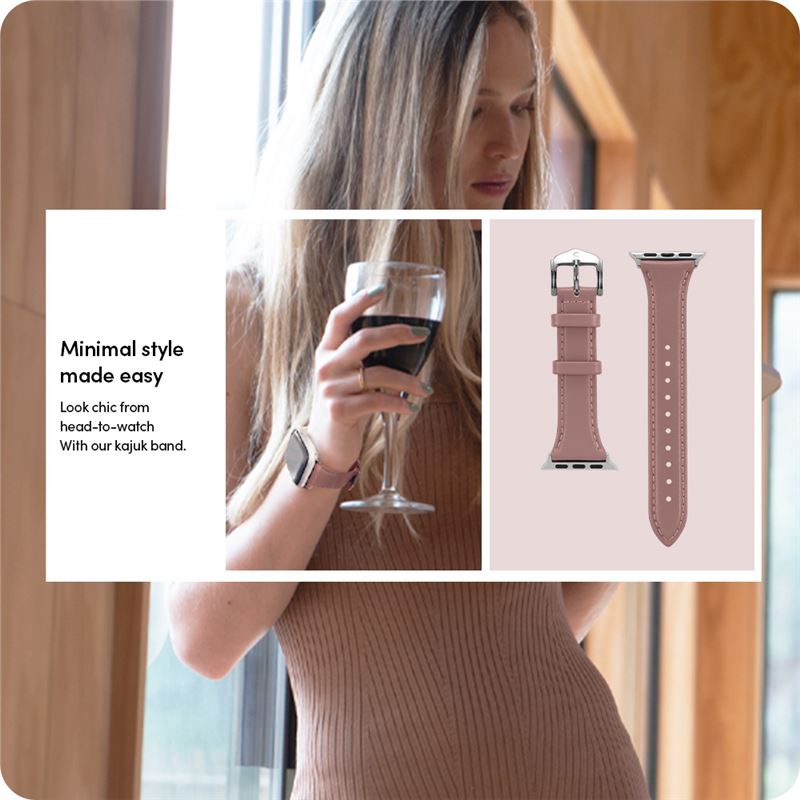 Spigen Kajuk Watch Band, ružová – Apple Watch 41mm/40mm/38mm
