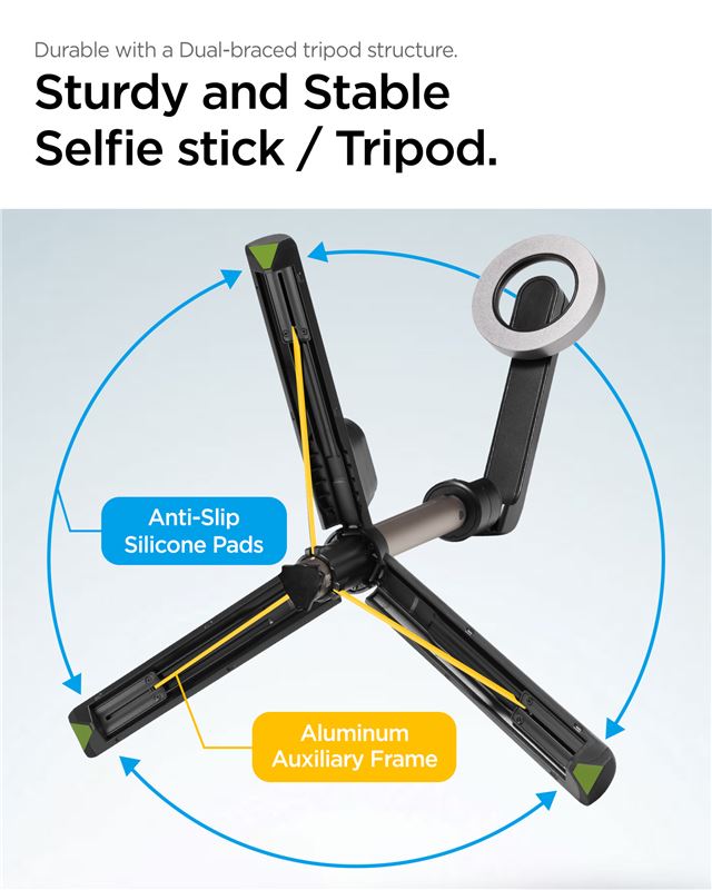 Spigen MagSafe Tripod Selfie Stick, black