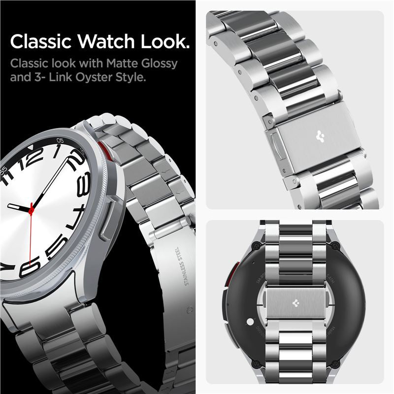 Spigen Modern Fit 316L Band, silver - Samsung Galaxy Watch6 Classic 47mm