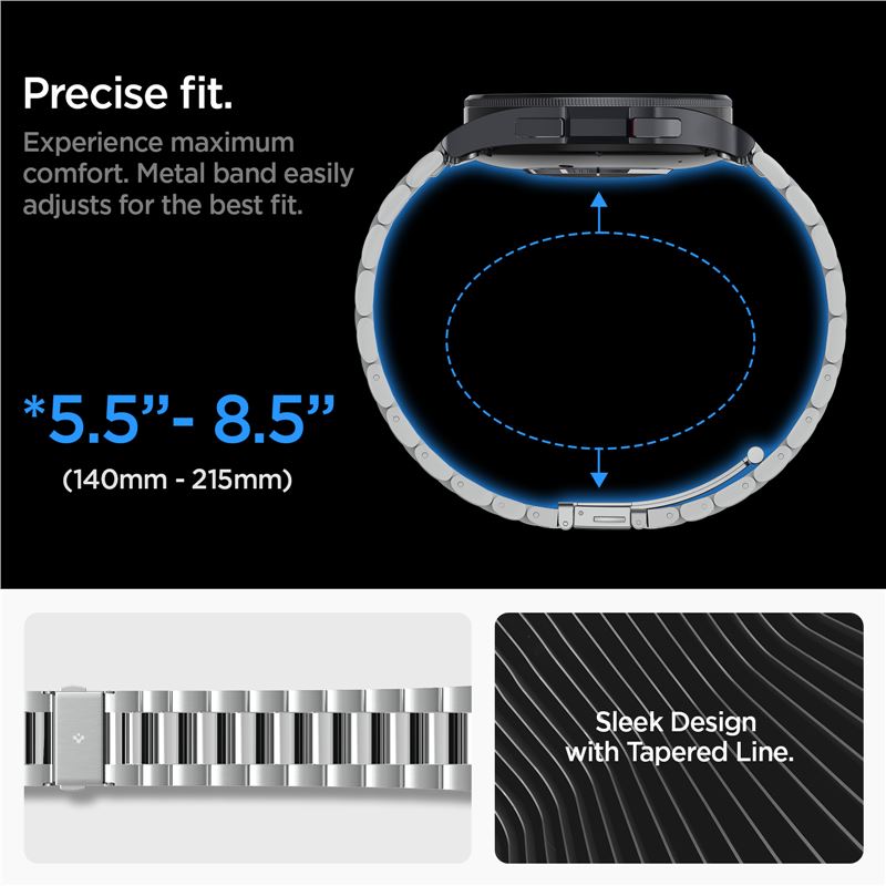 Spigen Modern Fit 316L Band, silver - Samsung Galaxy Watch6 Classic 47mm