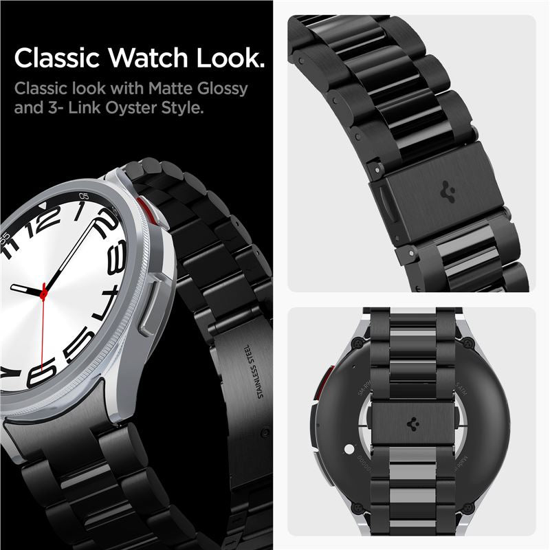 Spigen Modern Fit 316L Band, black - Samsung Galaxy Watch6 Classic 47mm