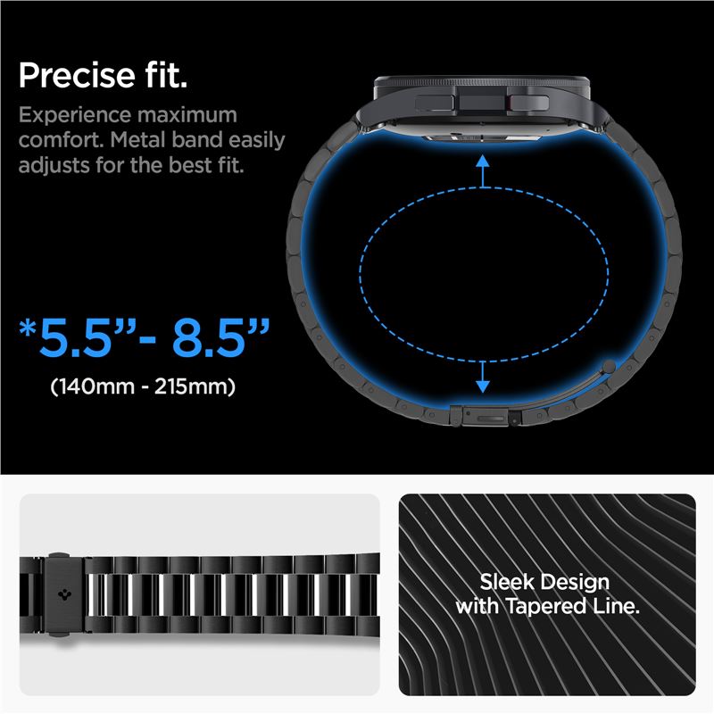 Spigen Modern Fit 316L Band, black - Samsung Galaxy Watch6 Classic 47mm