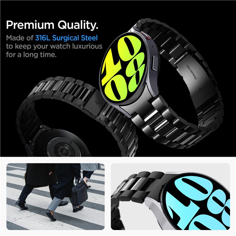 Spigen Modern Fit 316L Band, black - Samsung Galaxy Watch6 44mm