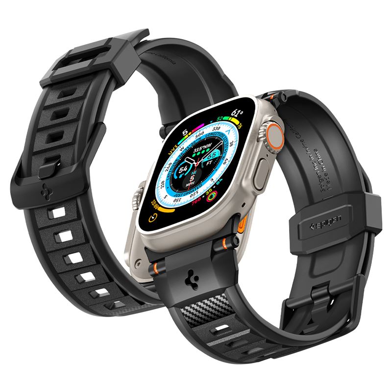 Spigen Rugged Ultra Band, matte black - Apple Watch 49mm/46mm/45mm/44mm/42mm