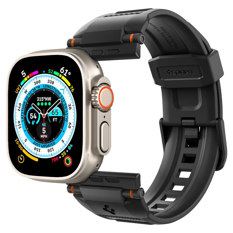 Spigen Rugged Ultra Band, matte black - Apple Watch 49mm/46mm/45mm/44mm/42mm