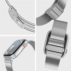 Spigen Sleek Link, strieborný - Apple Watch 49mm/46mm/45mm/44mm/42mm