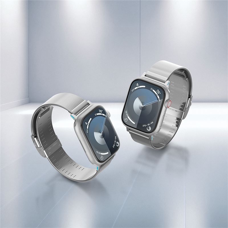 Spigen Sleek Link, strieborný - Apple Watch 49mm/46mm/45mm/44mm/42mm