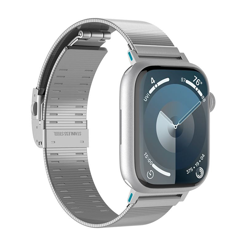 Spigen Sleek Link, strieborný - Apple Watch 49mm/46mm/45mm/44mm/42mm