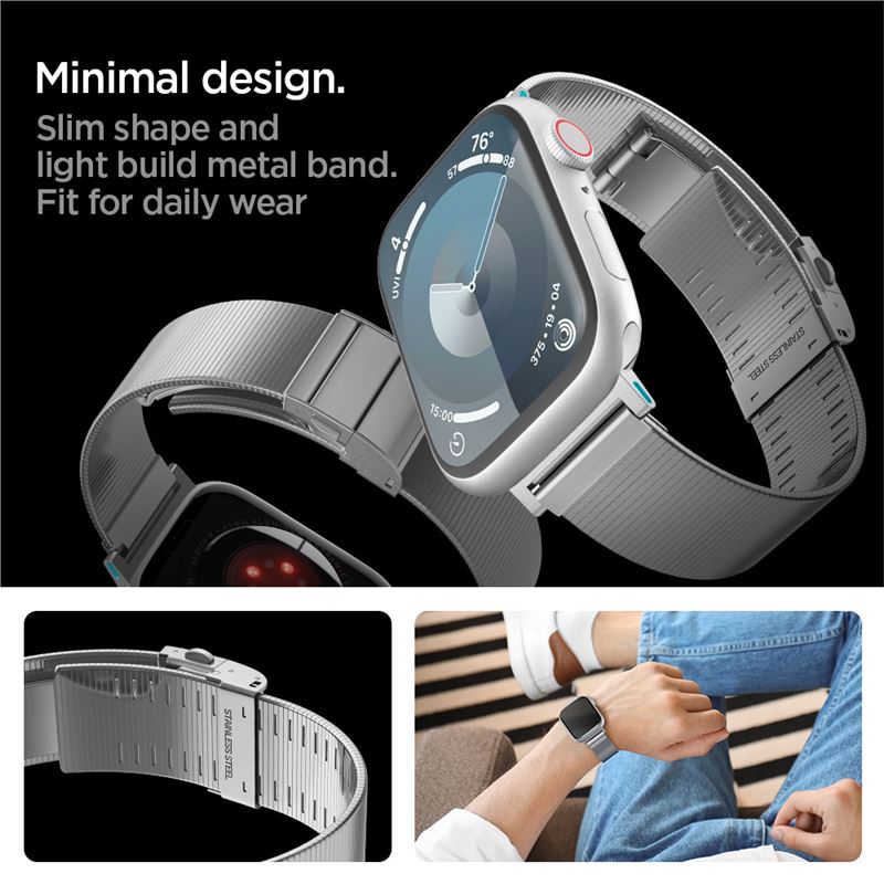 Spigen Sleek Link. silver - Apple Watch 42mm/41mm/40mm/38mm