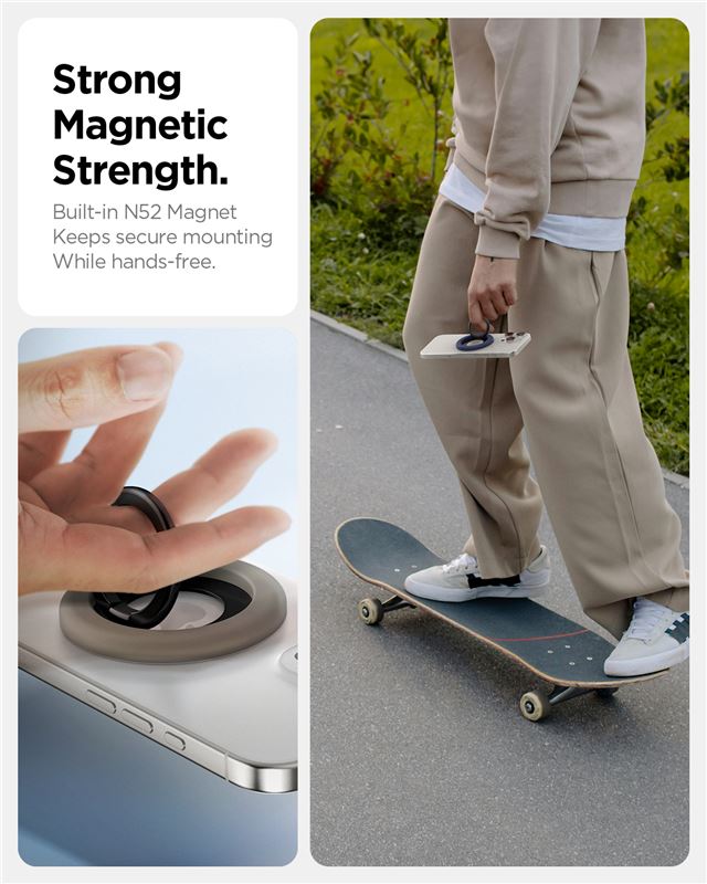 Ergonomický silikonový kroužek poskytuje pohodlný úchop pro snadné každodenní používání