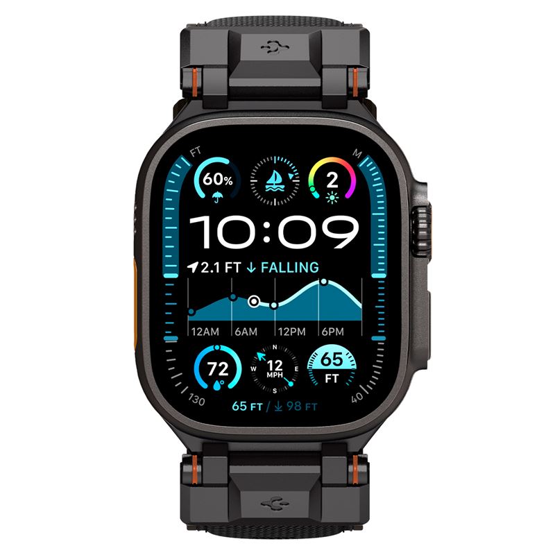 Spigen DuraPro Armor, black edition - Apple Watch 49mm/46mm/45mm/44mm