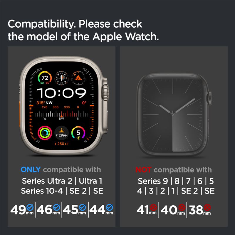 Spigen Classic Fit Band, black - Apple Watch 49mm/46mm/45mm/44mm