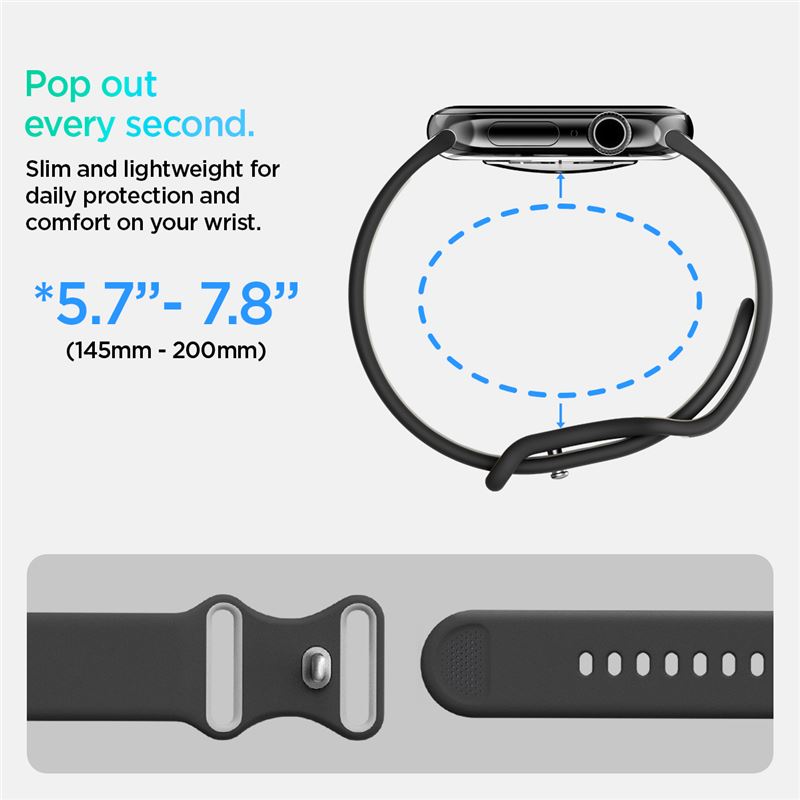 Spigen Nano Pop Band, black sesame - Apple Watch 49mm/46mm/45mm/44mm