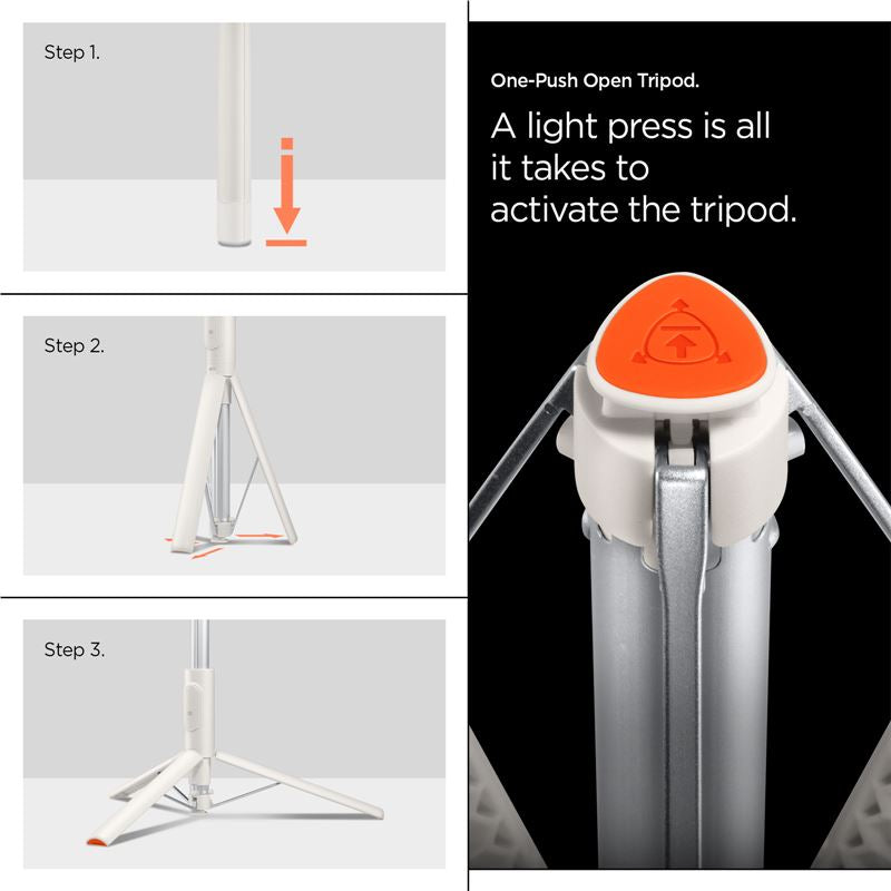 Spigen Tripod Selfie Stick MagSafe Auto-Open, dune beige