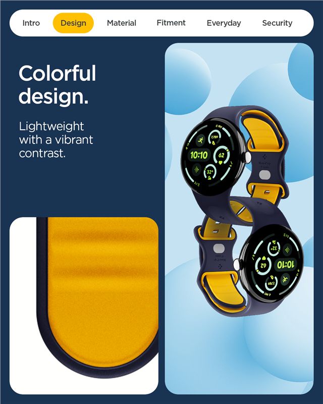 Spigen Nano Pop Band, blueberry navy – Google Pixel Watch 5/4/3 45 mm