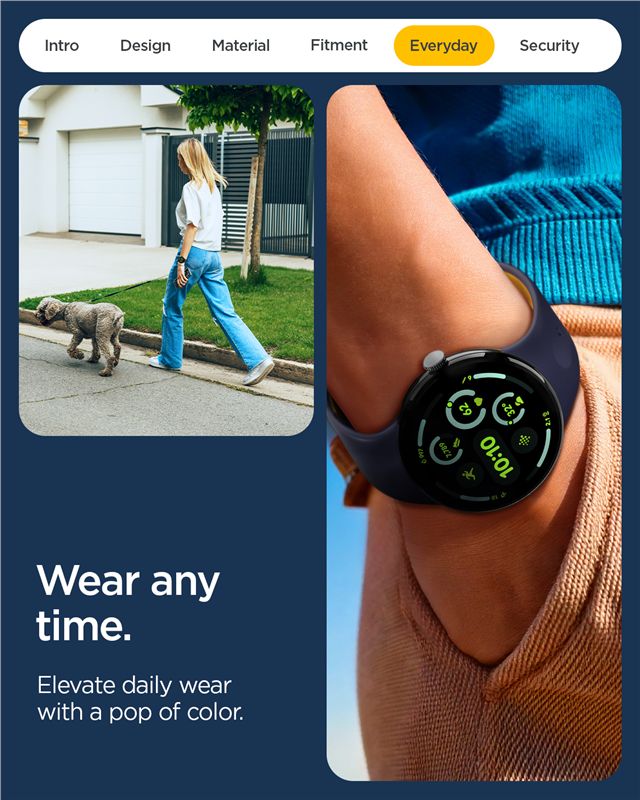 Spigen Nano Pop Band, blueberry navy – Google Pixel Watch 5/4/3 45 mm