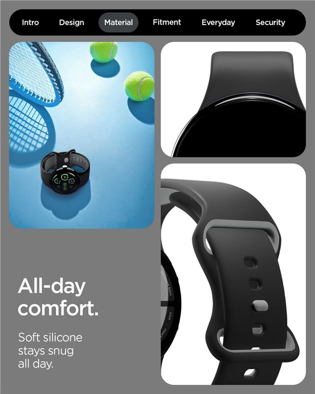 Spigen Nano Pop Band, black sesame - Google Pixel Watch 5/4/3 45mm