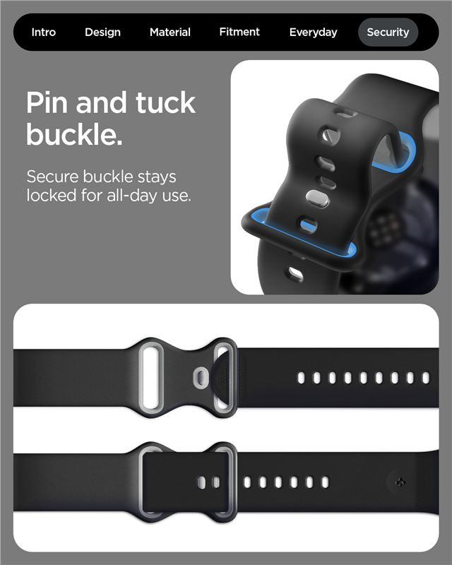 Spigen Nano Pop Band, black sesame - Google Pixel Watch 5/4/3 45mm