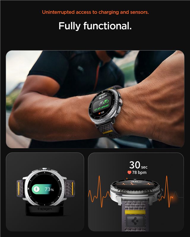 Spigen Athlex Air Band, active gray - Samsung Galaxy Watch 9/8 46mm/44mm/40mm