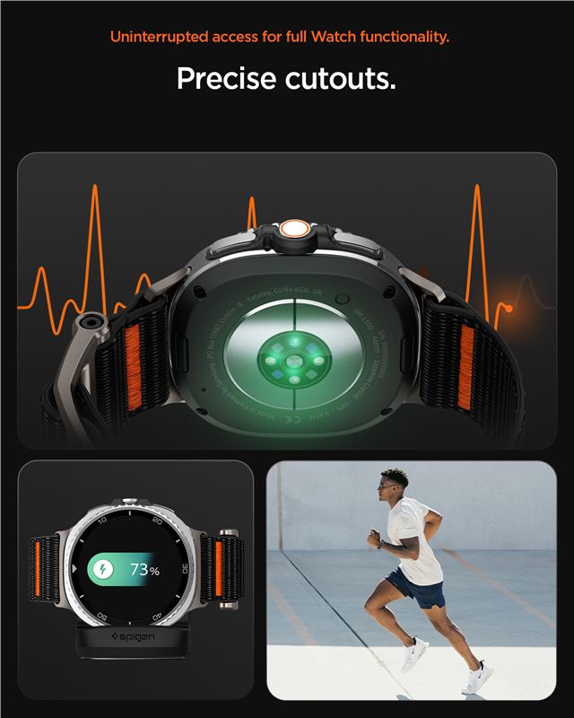 Spigen DuraPro Flex, black - Samsung Galaxy Watch 9/8 46mm/44mm/40mm