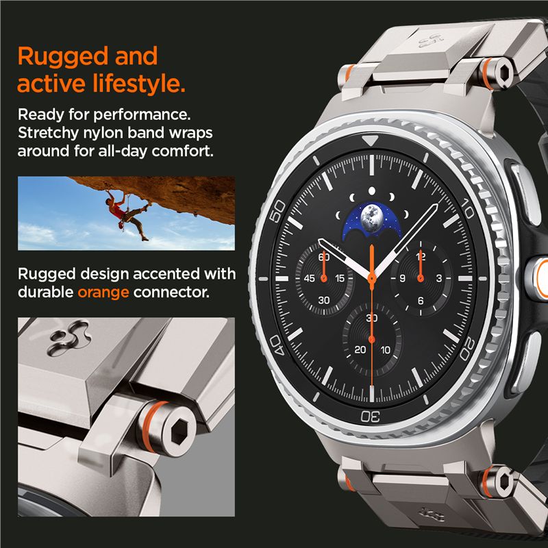 Spigen DuraPro Armor, black - Samsung Galaxy Watch 9/8 46mm/44mm/40mm
