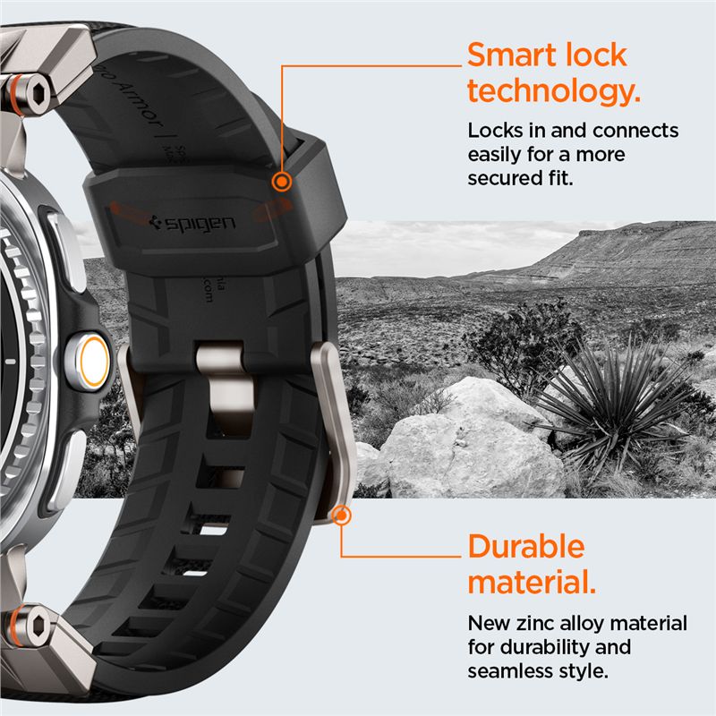Spigen DuraPro Armor, black - Samsung Galaxy Watch 9/8 46mm/44mm/40mm