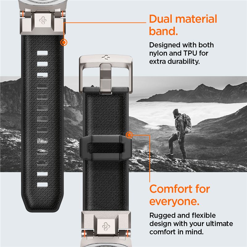 Spigen DuraPro Armor, black - Samsung Galaxy Watch 9/8 46mm/44mm/40mm