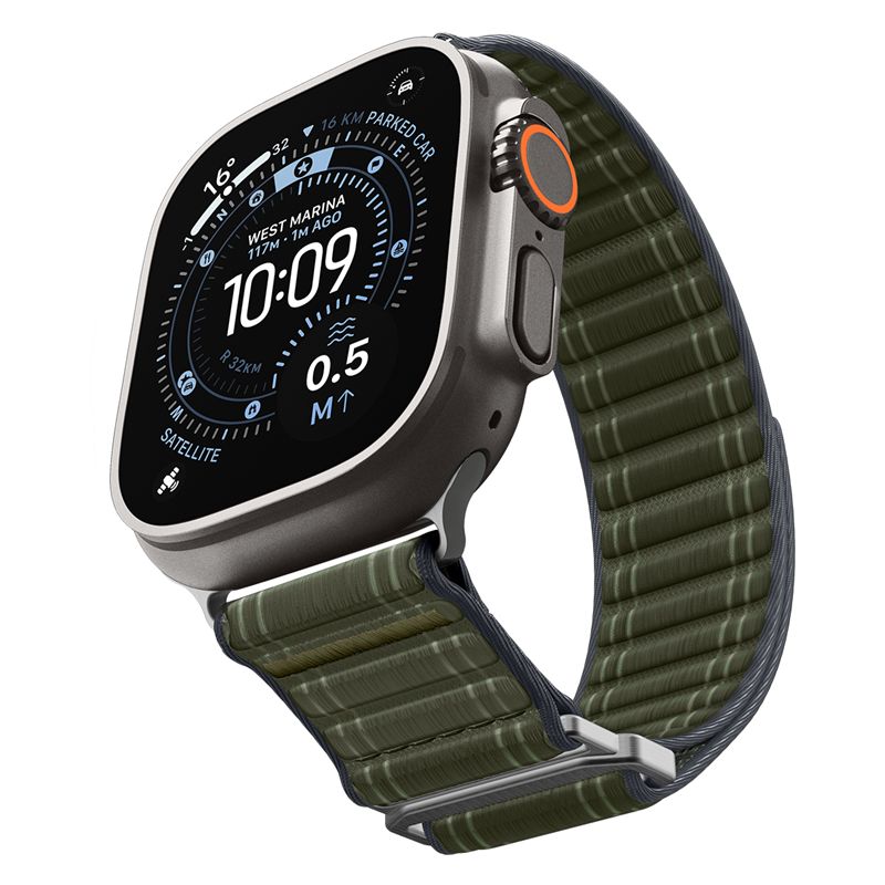 Spigen Fabric Band (hook-and-loop), green - Apple Watch 49mm/46mm/45mm/44mm