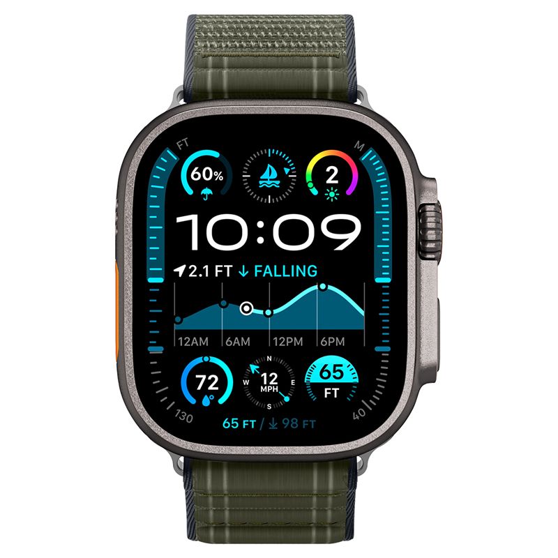Spigen Fabric Band (hook-and-loop), green - Apple Watch 49mm/46mm/45mm/44mm