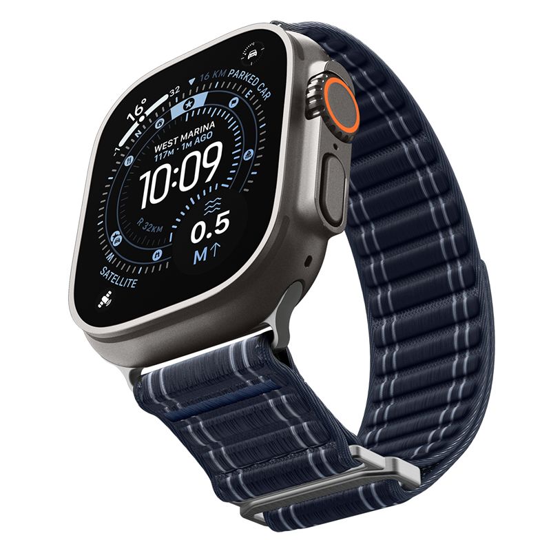 Spigen Fabric Band (hook-and-loop), navy - Apple Watch 49mm/46mm/45mm/44mm