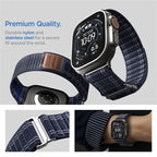 Spigen Fabric Band (hook-and-loop), navy - Apple Watch 49mm/46mm/45mm/44mm