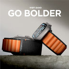 Spigen Fabric Band (háčik), čierno-oranžový - Apple Watch 49mm/46mm/45mm/44mm