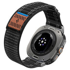 Spigen Fabric Band (suchý zips), čierny - Samsung Galaxy Watch Ultra 2/Ultra 47mm