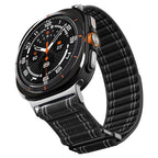 Spigen Fabric Band (suchý zips), čierny - Samsung Galaxy Watch Ultra 2/Ultra 47mm