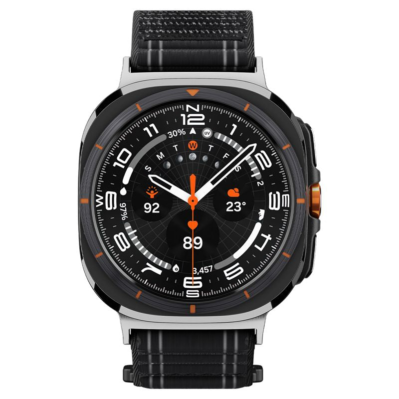 Spigen Fabric Band (suchý zips), čierny - Samsung Galaxy Watch Ultra 2/Ultra 47mm