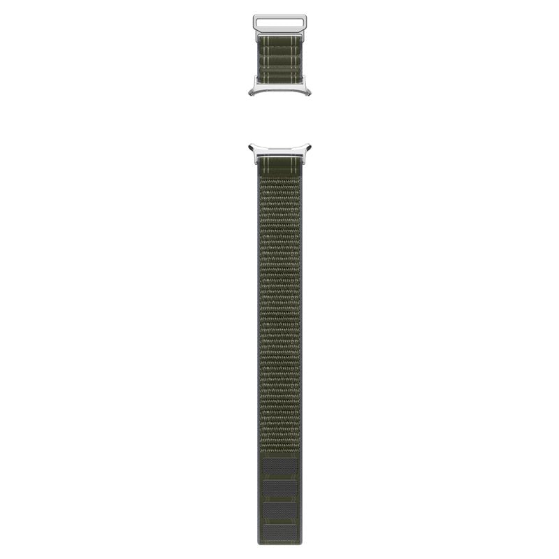 Spigen Fabric Band (suchý zips), zelený – Samsung Galaxy Watch Ultra 2/Ultra 47 mm