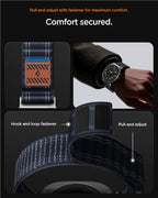 Spigen Fabric Band (hook-and-loop), navy - Samsung Galaxy Watch Ultra 2/Ultra 47mm