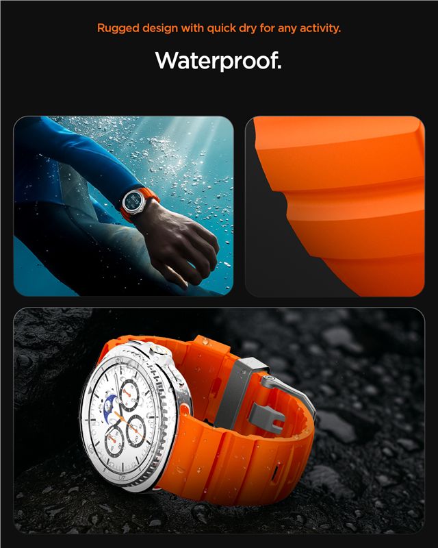 Spigen Silicone Band, orange - Samsung Galaxy Watch 9/8 46mm/44mm/40mm