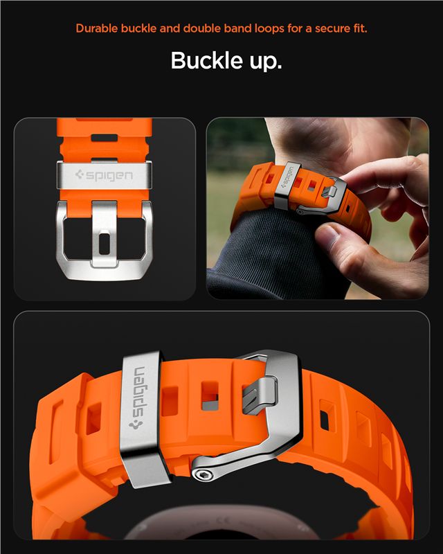 Spigen Silicone Band, orange - Samsung Galaxy Watch 9/8 46mm/44mm/40mm