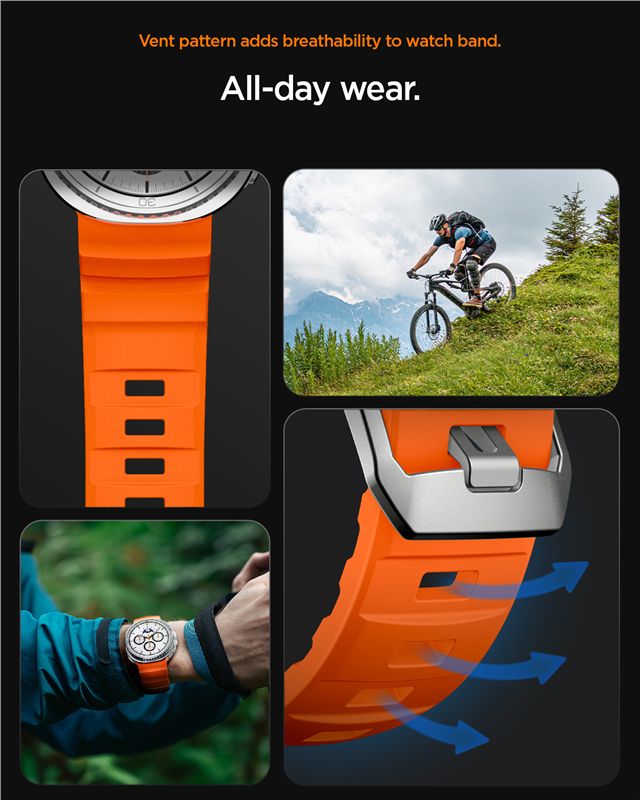 Spigen Silicone Band, orange - Samsung Galaxy Watch 9/8 46mm/44mm/40mm