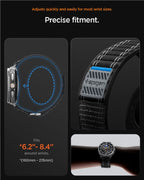 Spigen Fabric Band (hook-and-loop), black - Samsung Galaxy Watch 9/8 46mm/44mm/40mm