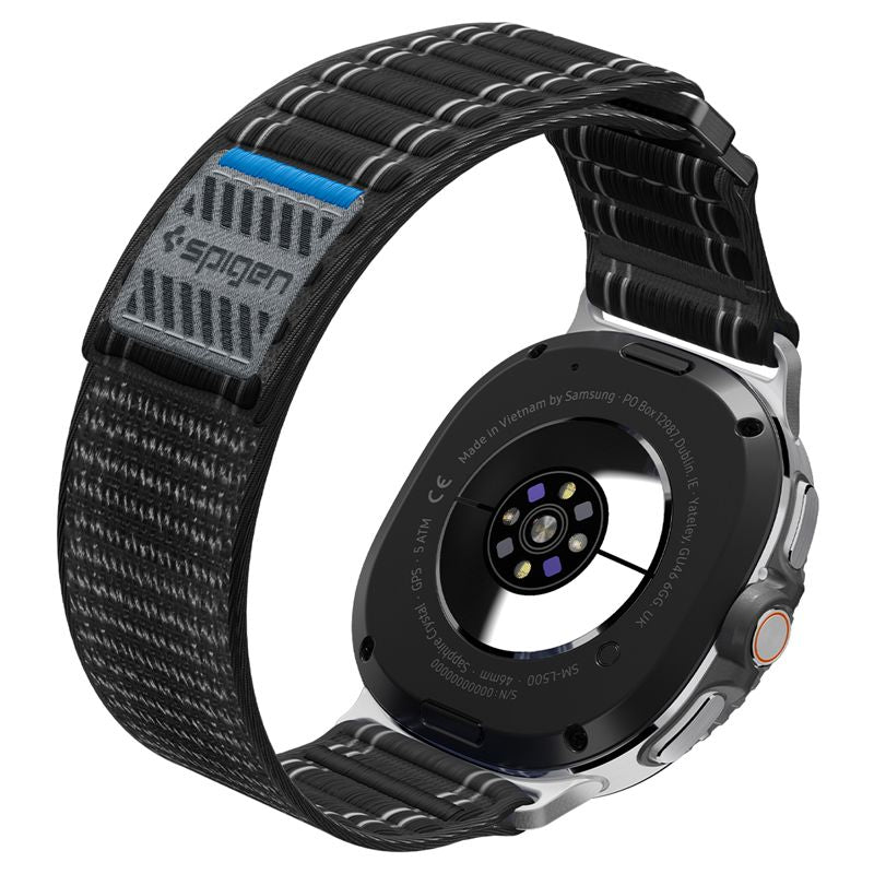 Spigen Fabric Band (hook-and-loop), black - Samsung Galaxy Watch 9/8 46mm/44mm/40mm