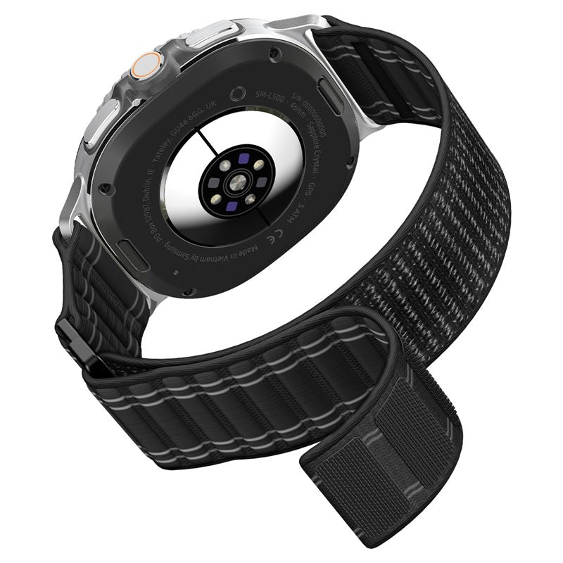 Spigen Fabric Band (hook-and-loop), black - Samsung Galaxy Watch 9/8 46mm/44mm/40mm