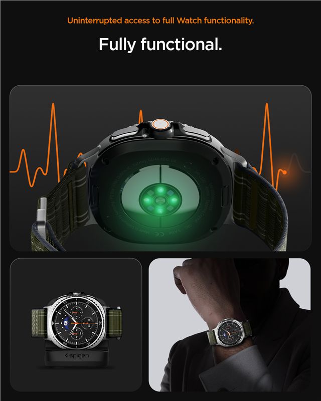 Spigen Fabric Band (hook-and-loop), green - Samsung Galaxy Watch 9/8 46mm/44mm/40mm
