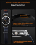 Spigen Fabric Band (hook-and-loop), navy - Samsung Galaxy Watch 9/8 46mm/44mm/40mm